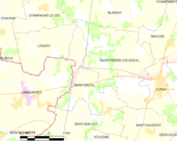 Map commune FR insee code 86247